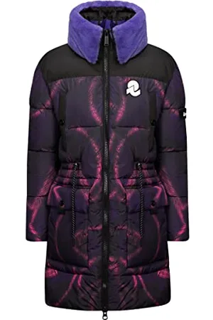 Invicta Damski kołnierz Flor Langer Parka Over z futrzanym kołnierzem, , M