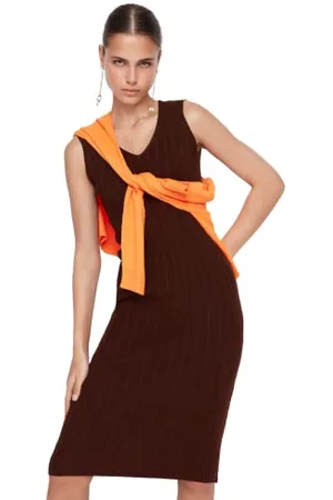 Trendyol Damska sukienka maxi Basic Regular Woven Dress, , L