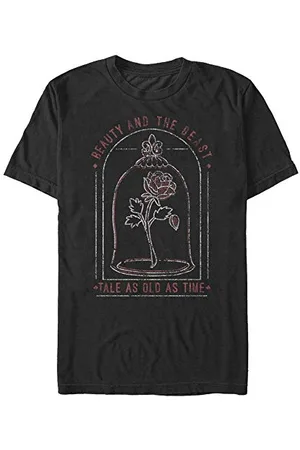 Disney Unisex Beauty & The Beast-Same Old Tale Organic Short Sleeve T-Shirt, Black, L, , L