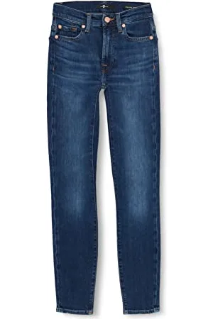 7 for all Mankind Damskie dżinsy Hw Skinny Slim Illusion Highline z Embellished Squiggle, , 27W / 27L