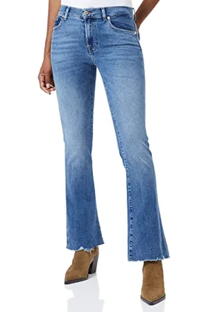 7 for all Mankind Damskie spodnie Bootcut Tailorless Luxe Vintage with Worn Out Hem Pants, , 31W / 31L