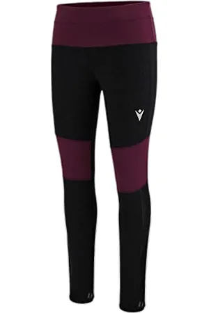macron Damskie legginsy Athleisure Fcc Chur Stretch Blk/PRP damskie, czarne, L, , L