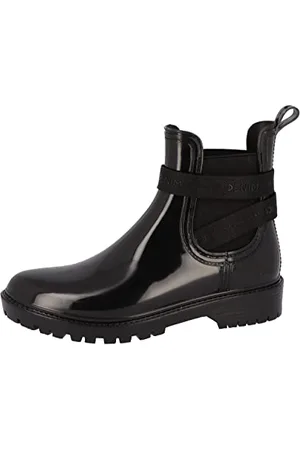 TOM TAILOR Damskie 4296602 kalosze gumowe, czarne, 37 UE