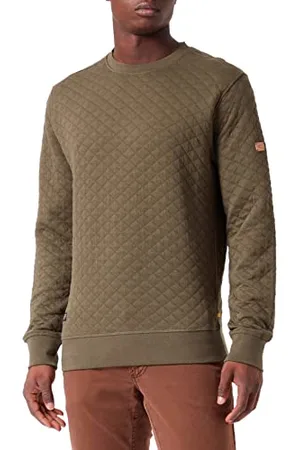 Camel Active Męski Sweter 409445/8W20, Olive Brown, S