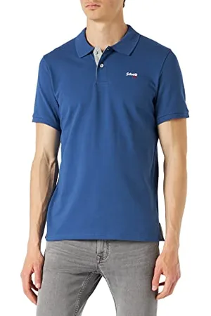 Schott NYC Psmilton koszulka polo męska, niebieski/jasnoszary, XXL