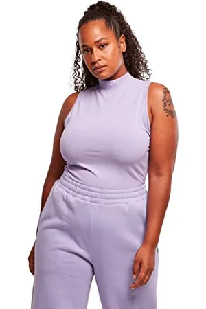 Urban classics Damskie body bez rękawów, bez rękawów, krój typu turtleneck Shapewear całe ciało, , 5XL