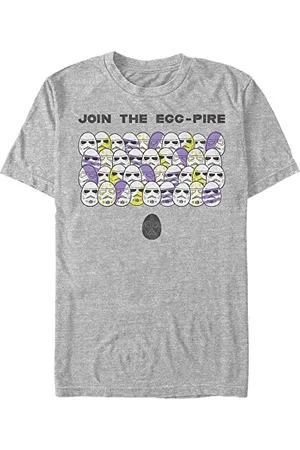 STAR WARS Unisex The Egg-pire Organic Short Sleeve T-Shirt, Melange Grey, XL, , XL