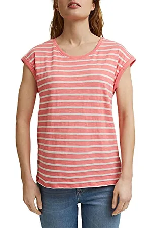 ESPRIT Damska koszulka w luźnym stylu, w paski, E685, , XS