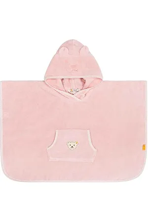 Steiff Unisex Kids Mini Basic Bade Ponczo kąpielowe, srebrne różowe, jeden rozmiar