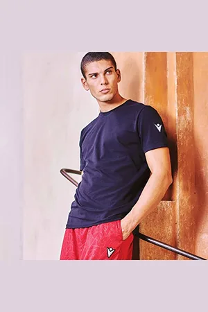 macron Męska koszulka Athleisure Scc Dubrovnick Slim Blk Ss Męski sweter, , M, , M