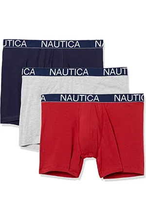 Nautica Bokserki męskie, Peacoat/Heather Grey/ Red, L