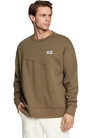 Fila Męska bluza Tricase Boxy Crew Sweat Sweat, Burnt Olive, XS