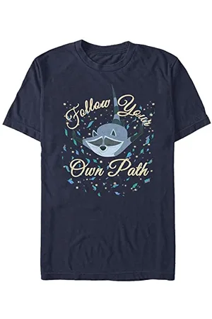 Disney Unisex Pocahontas Meeko Falling Organic Short Sleeve T-shirt, , L