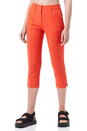 Moschino Moschino Damskie spodnie Capri ze streczu bawełnianego, swobodne spodnie, , 40 PL