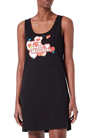 Moschino Damska sukienka z nadrukiem serc i gwiazd, , 40