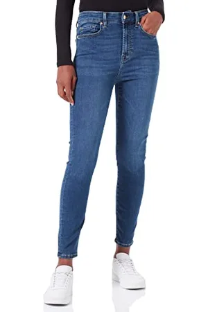 7 for all Mankind Damskie dżinsy Aubrey Bair Eco, niebieskie (Mid Blue), regularne