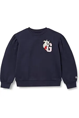 GANT Dziewczęcy sweter D2. G Squirrel C-Neck Pullover, Evening Blue, 92