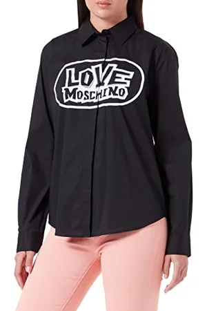Moschino Damska koszulka o regularnym kroju z długim rękawem z nadrukiem Maxi Skate Print, , 42