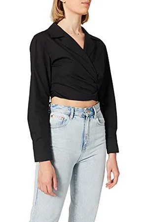 NA-KD Damska koszula overlap Cropped Shirt, , 34 PL