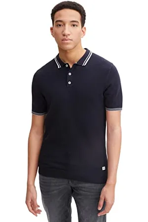 TOM TAILOR Męskie Koszulka z dzianiny z bawełny 1029722, , XS