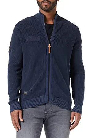 Camel Active Męska Kurtka z Dzianiny 409525/8K13, Night Blue, S