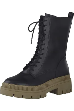 Marco Tozzi Damskie 2-25703-29 buty sznurowane modne, czarne/naturalne, 36 EU