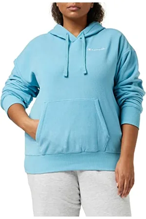 Champion Damska bluza z kapturem American Classics-S Script Logo Polar Fleece Hooded, turkusowy, XL