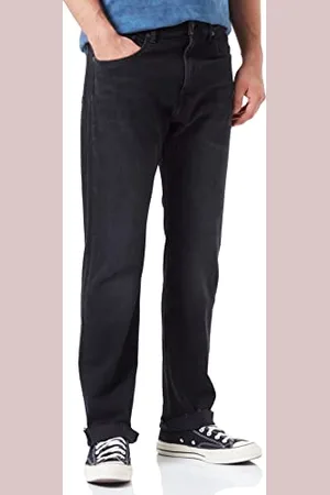 7 for all Mankind Męskie dżinsy Cooper J Black Carbon z dżinsami Raw Cut, regularne