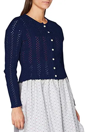 BERWIN & WOLFF TRACHT FOLKLORE LANDHAUS Sweter kardigan damski, Babyblau, 64