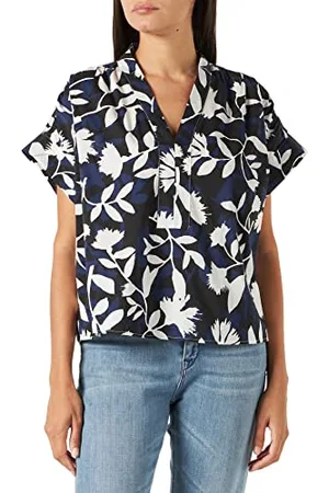 Benetton Damska bluzka Blusa 5NEJDQ01D, wielokolorowa 82G, L