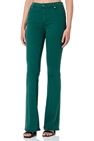 Moschino Skinny Twill z czarnymi błyszczącymi logo Back Tag damskie spodnie swobodne, , 36