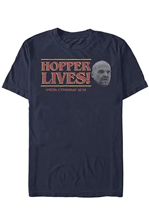 Stranger Things Netflix Unisex Hopper Lives Organic Short Sleeve T-Shirt, , XXL