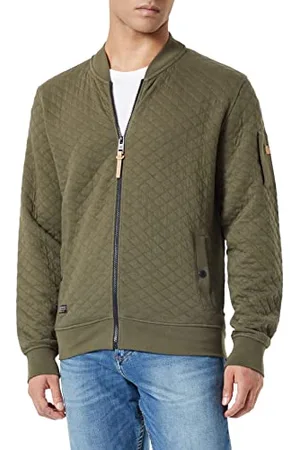 Camel Active Męska kurtka z dzianiny 409425/8W21, Olive Brown, XL