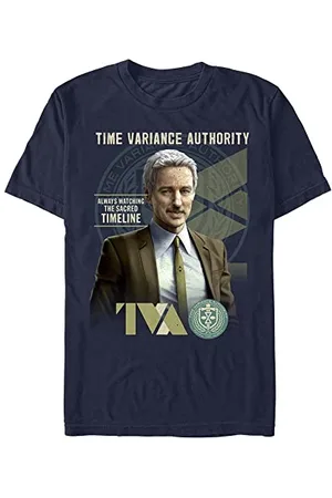 Marvel Unisex Loki Magazine Cover Organic Short Sleeve T-Shirt, Navy Blue, M, , M