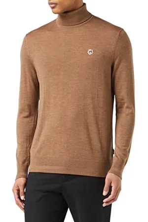 Ted Baker Męski sweter MMK-BECKTON-LS Core Roll Neck sweter, TAN, 2 (UK)