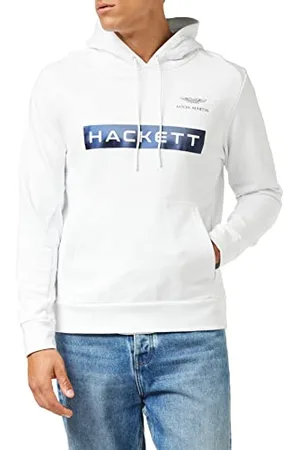 Hackett Męska bluza Amr Hackett HDY, biały (white), XXL