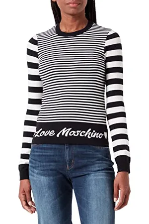 Moschino Damski sweter slim fit z długim rękawem, , 48