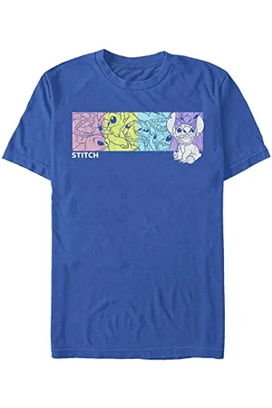 Disney Unisex Lilo & Stitch Box Organic Short Sleeve T-Shirt, Bright Blue, L, , L