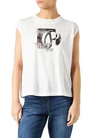 Pepe Jeans Damski t-shirt Avis, 800 biały, Rozmiar Uniwersalny/M