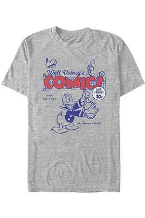 Disney Unisex Mickey Donalds Comic Cover Organic Short Sleeve T-shirt, , XXL