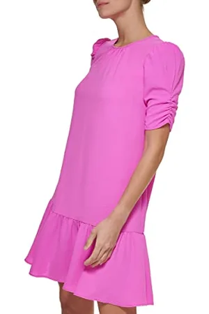 DKNY Damska sukienka shift, różowy , 2