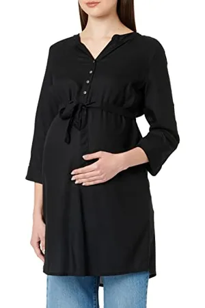 Mama;licious _NOS Women MLMERCY LIA 3/4 Woven Tunic 2F NOOS A. Tunika, czarna, L