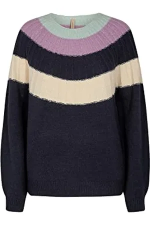 soyaconcept Soya Concept Damski sweter z dzianiny Sc-Benita Block Stripe, , M