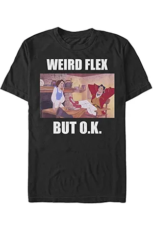 Disney Unisex Beauty & The Beast Gaston Weird Flex Meme Organic Short Sleeve T-shirt, , XXL