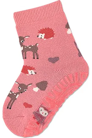 Sterntaler Baby-Mädchen FLI Soft skarpety ze zwierzętami leśnymi, różowe, normalne