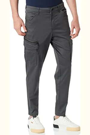 JACK & JONES JACK&JONES męskie spodnie cargo JJDEX Tapered AKM NOOS bojówki, asfalta, 28/30