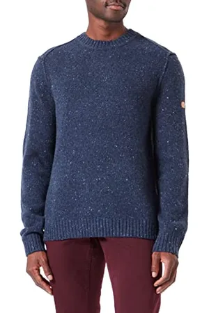Camel Active Męski Sweter 409545/8K38, Niebieski Night Blue, S