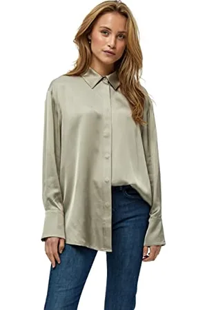 Minus Damska koszula oversize Kamia 2, drewniany dym, 12, Dym drzewny, 38