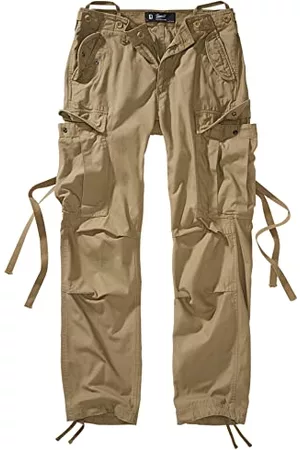 Brandit Kobieta Szerokie Nogawki - Damskie spodnie 11001, camel, 34, piaskowy, XL