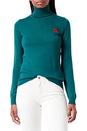 Moschino Damski turtleneck with Patch Pocket Top, , 42